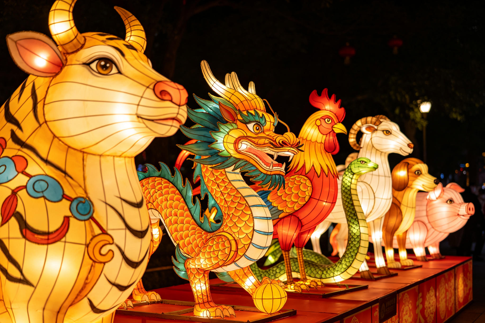 Chinese Zodiac Animal Lantern Set - Chinese Lantern Show by Zigong Sun Culture