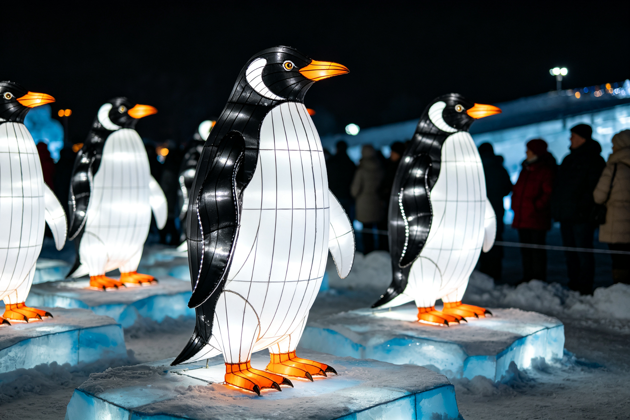 Penguin Lanterns - Illuminated Decorative Products by Zigong Sun Culture