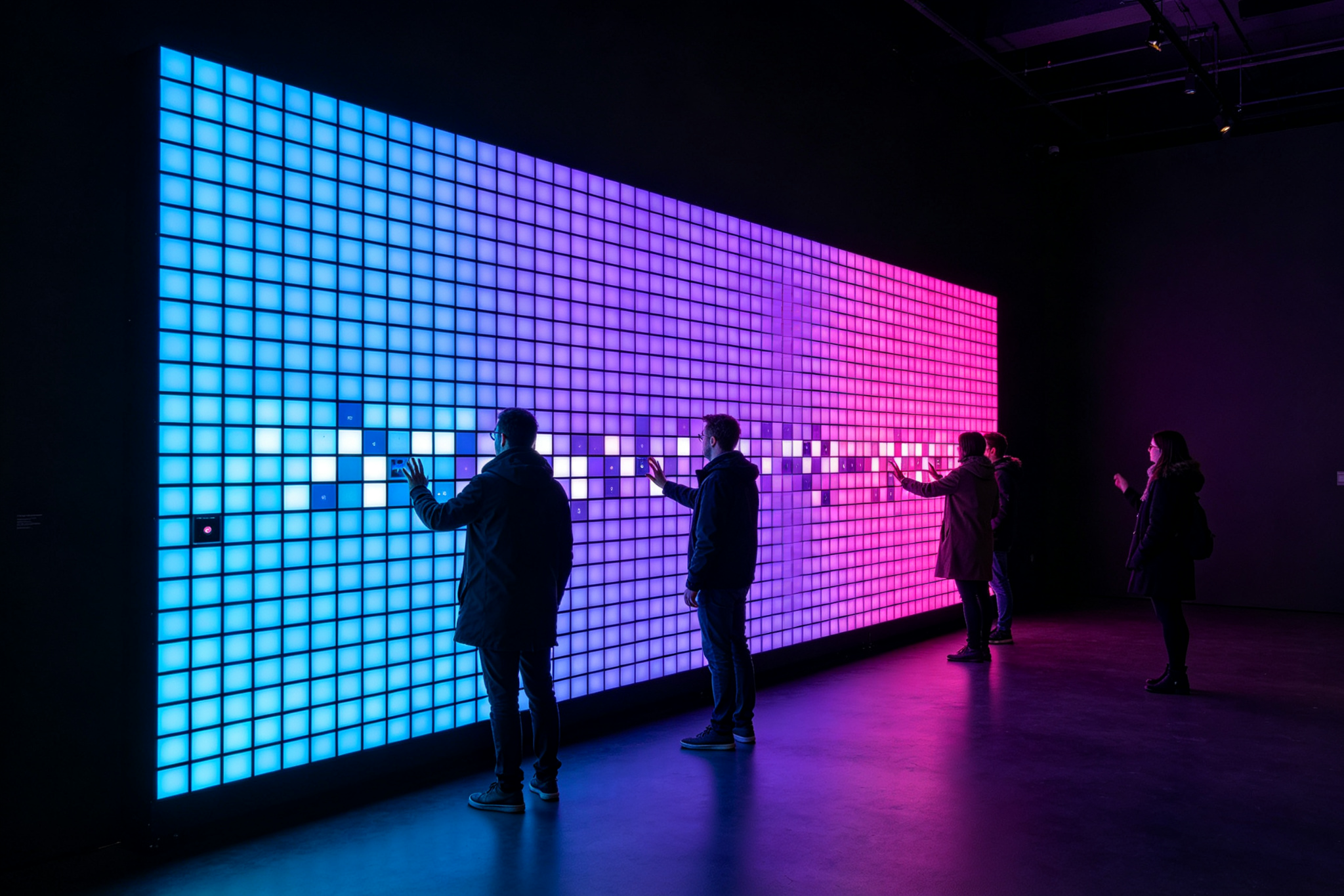 Responsive Motion-Sensor Light Wall - Light Art Installations by Zigong Sun Culture