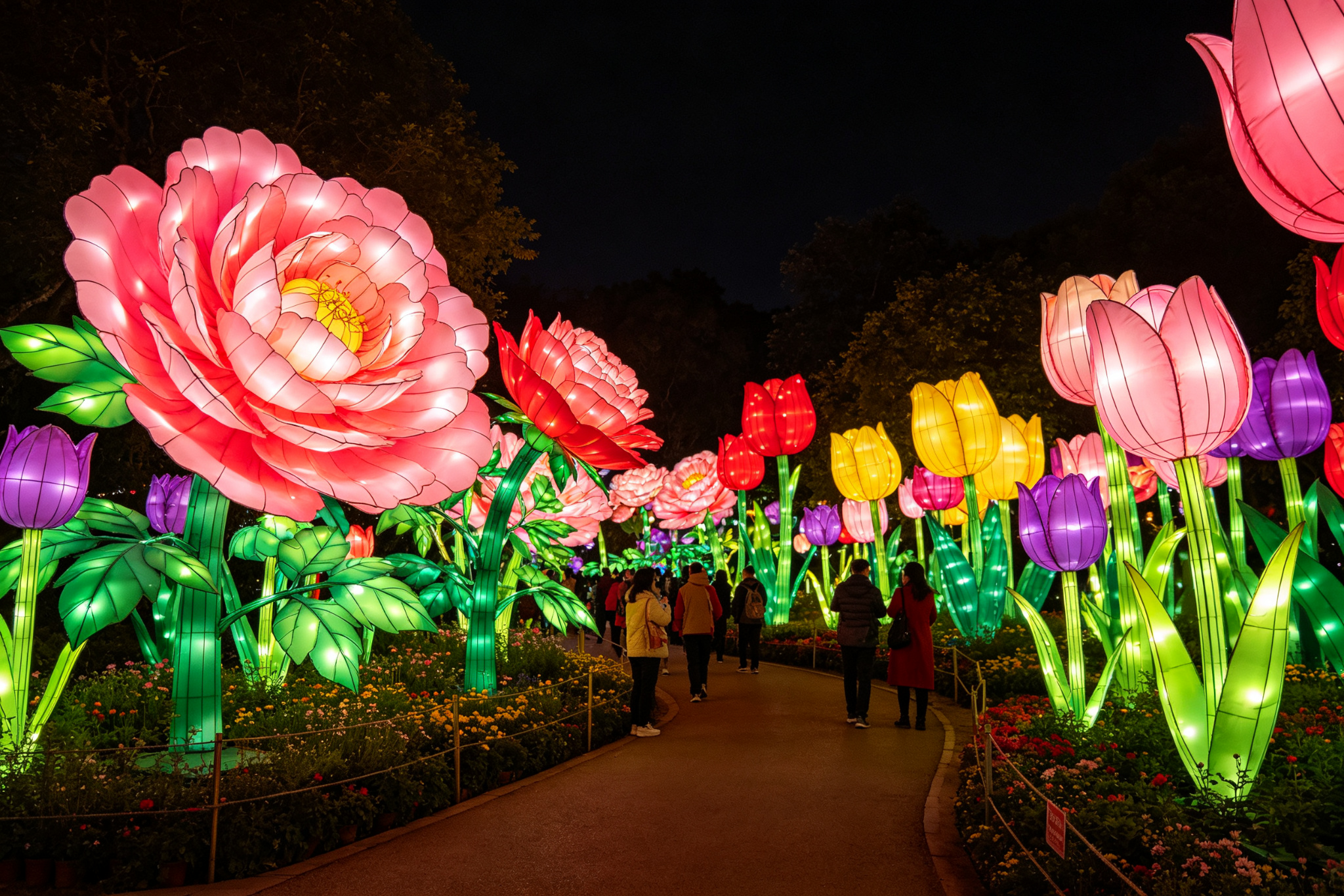 Traditional Chinese palace lantern festival display